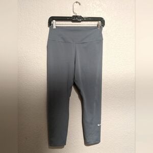 Nike Air LOT Gray Leggings & matching Black Crop Top both EUC